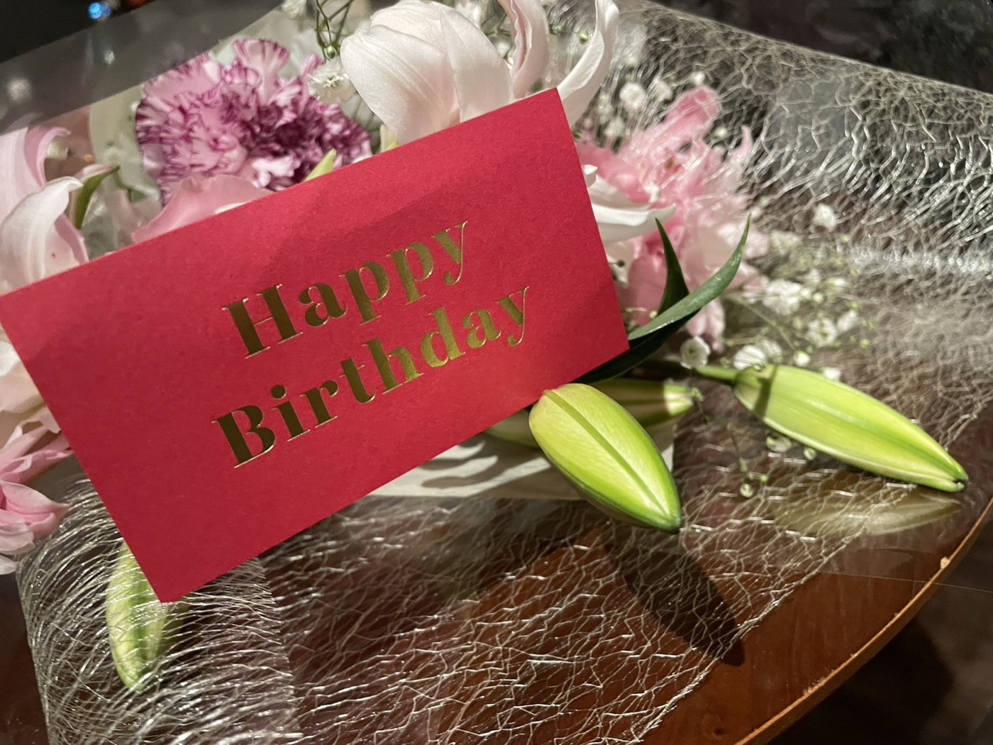 誕生日祝いの花束